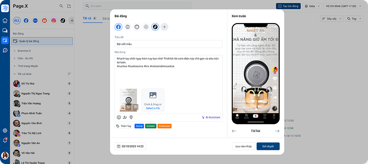 Page.X - Phần mềm đăng bài tự động đa kênh